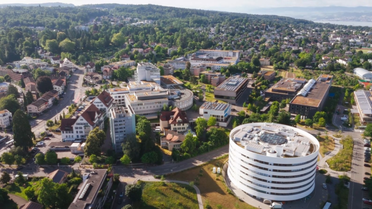 Drohnenaufnahme des Gesundheitsclusters Lengg